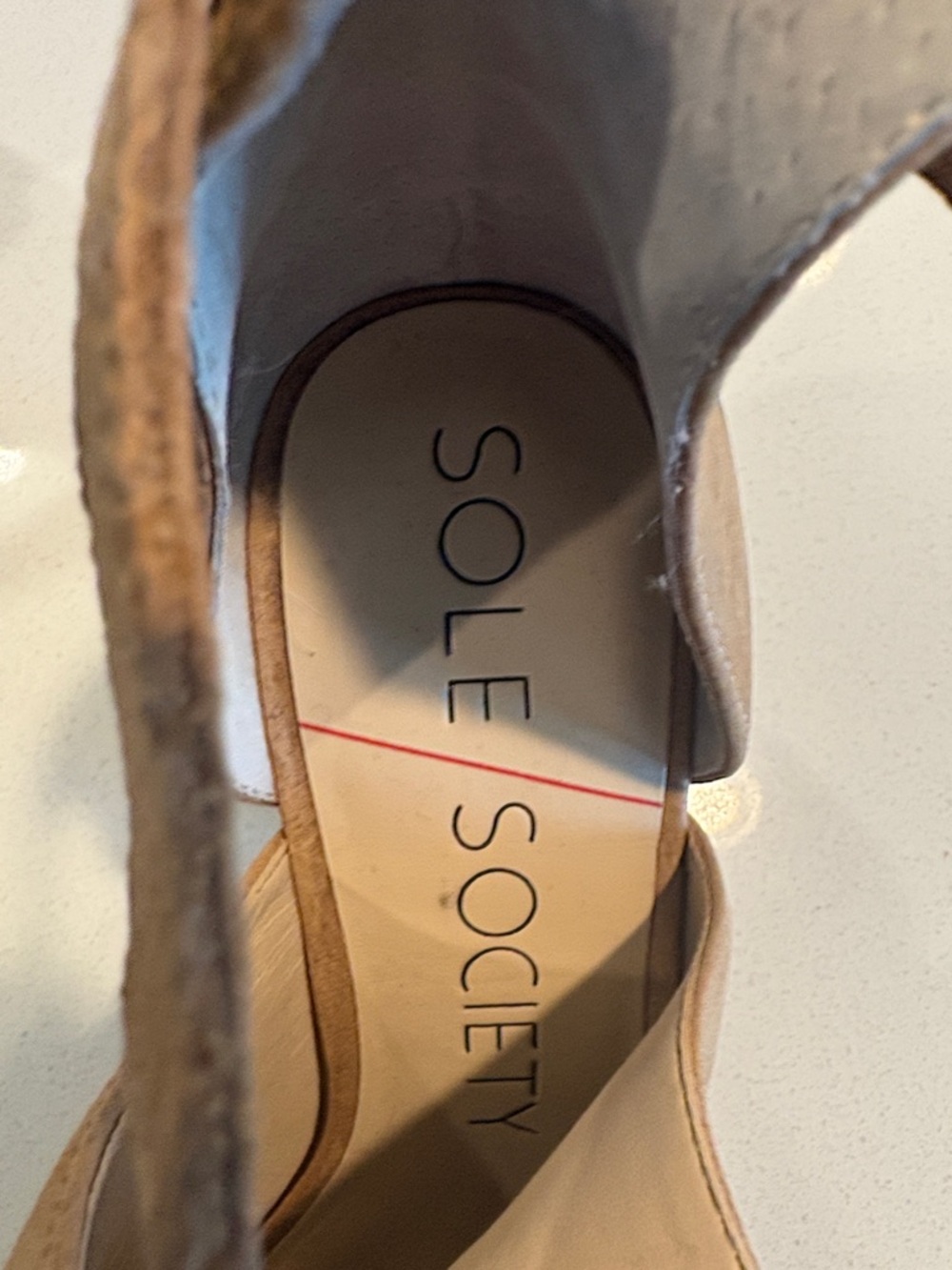 Sole Society Tan Open-Toe Leather Ankle-Strap Mules - Picture 12 of 17